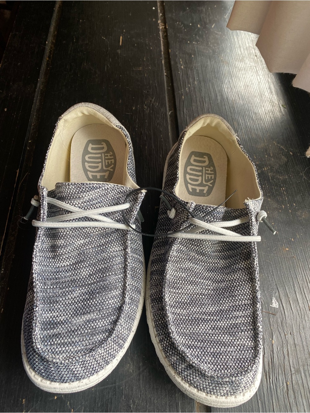 Hey Dude Men's Slip-On Knit Loafers in Heathered Gray
